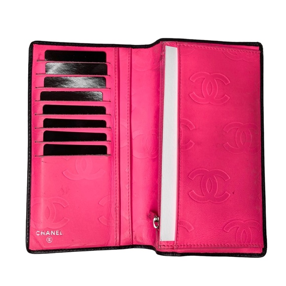 CHANEL Cambon Black Quilted Lambskin Leather Wallet - Picture 4 of 16